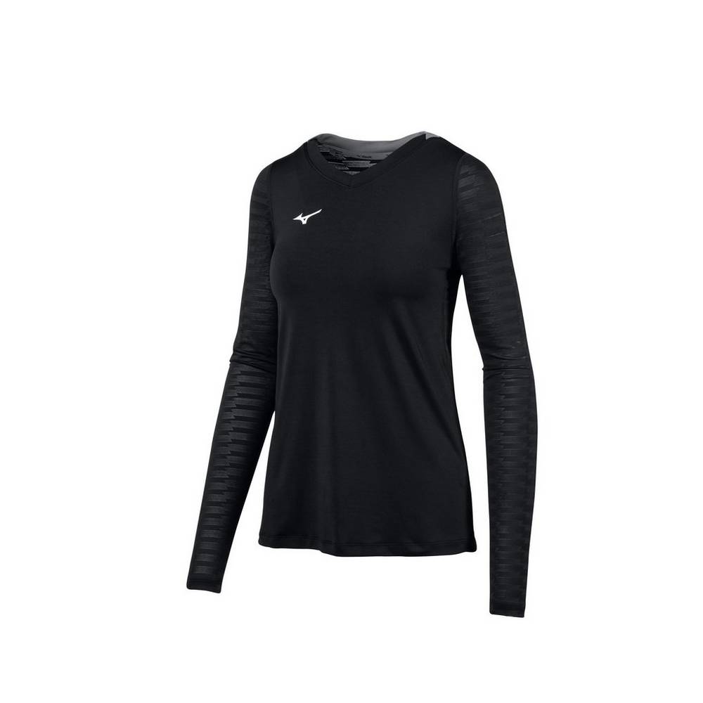 Damske Dresy Mizuno United Long Sleeve Čierne Vypredaj HVCL09231